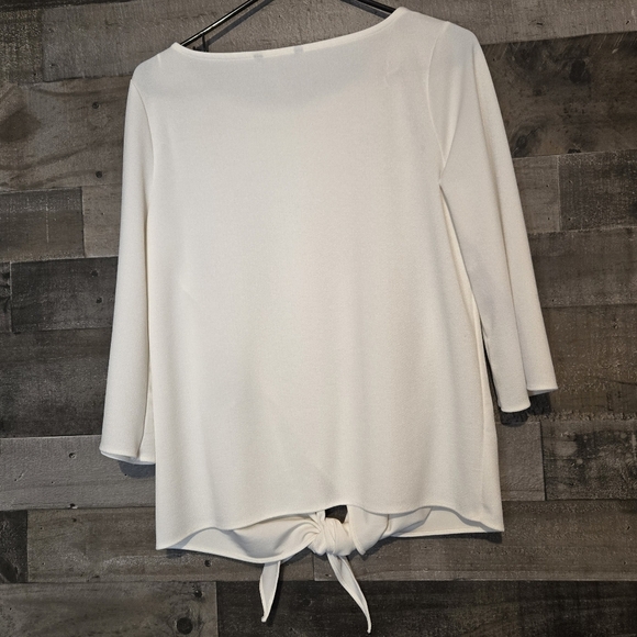 banana republic white tie front blouse - Picture 3 of 4